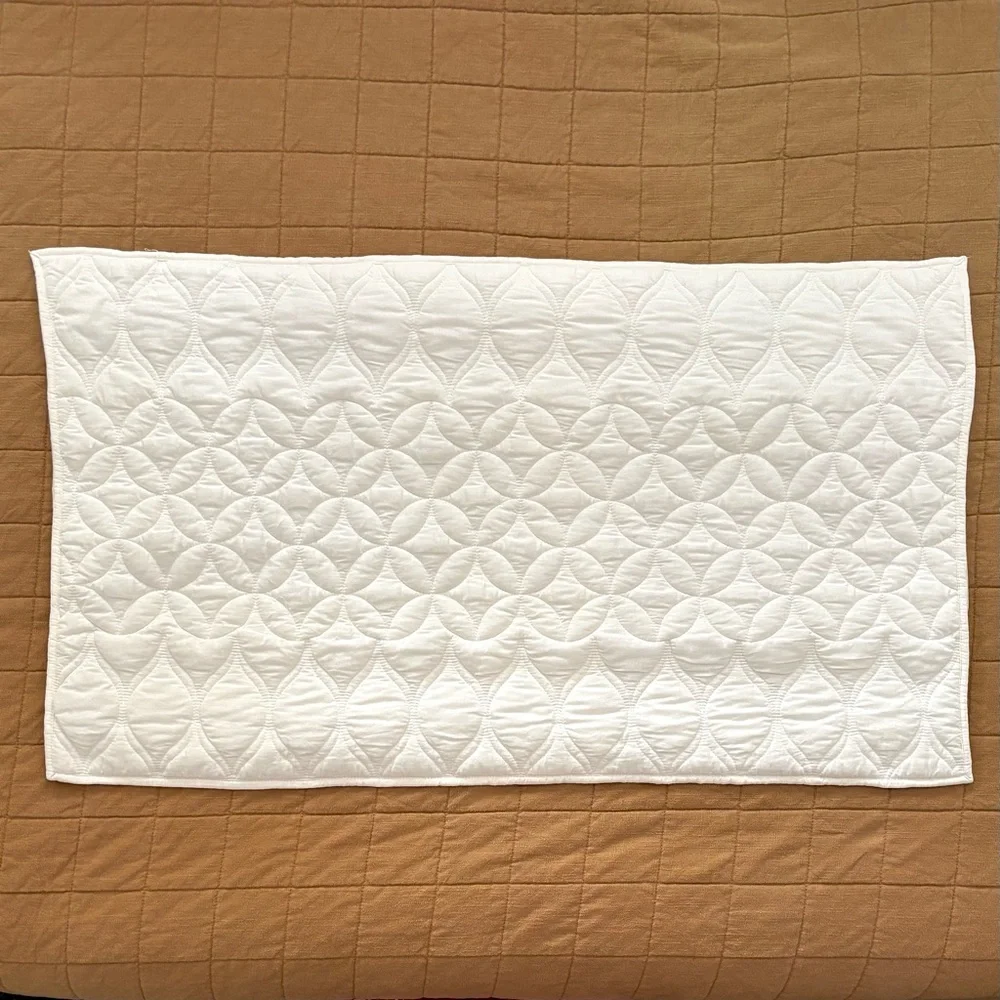 West Elm Quilted King Pillow Sham / Cover - Off White Cream